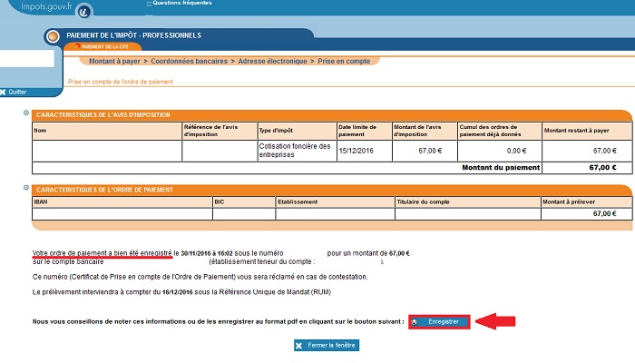 étape 12 pour régler la CFE