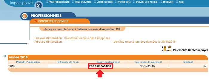 étape 6 pour régler la CFE