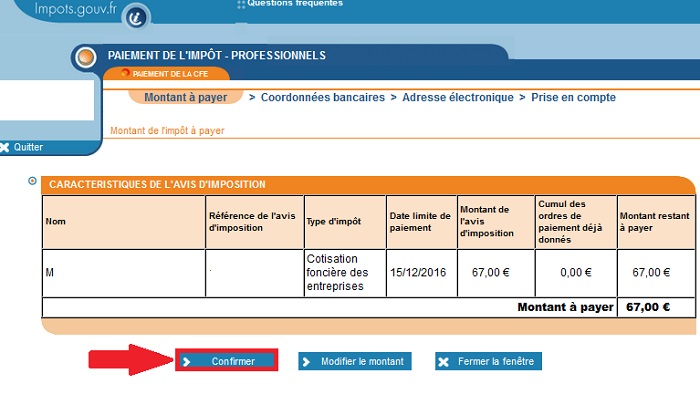 étape 8 pour régler la CFE